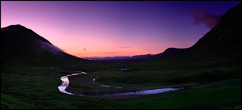 Dawn, River Coupall, Glencoe Pass, Glencoe, Lochaber, Scotland