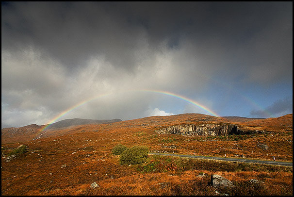 Rainbow near Loch Cluanie, Highlands, Scotland