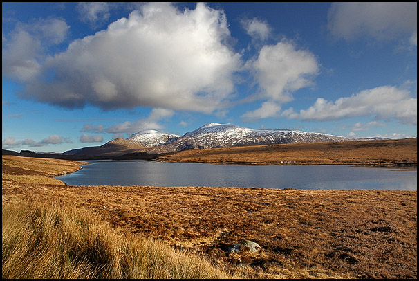 Montagne Cranstackie et Loch Tarbhaidh, Sutherland, Highlands, Scotland